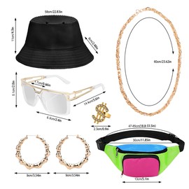 WILDPARTY 80s 90s Outfit for Women Baseball Jersey Shirt Shorts Fanny Pack Retro Party Costume Repper Accessories 1990s 1980s Neon Clothes WhitePink L