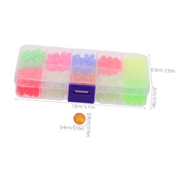 Kisangel 1000pcs Glow Fishing Beads Luminous Floating Beads for Fishing Rigs Accessory Set for Texas Rigs Durable and Portable