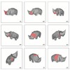 Yona DIY, Small Rhino Papercraft Kit, Small Rhino Paper Model,