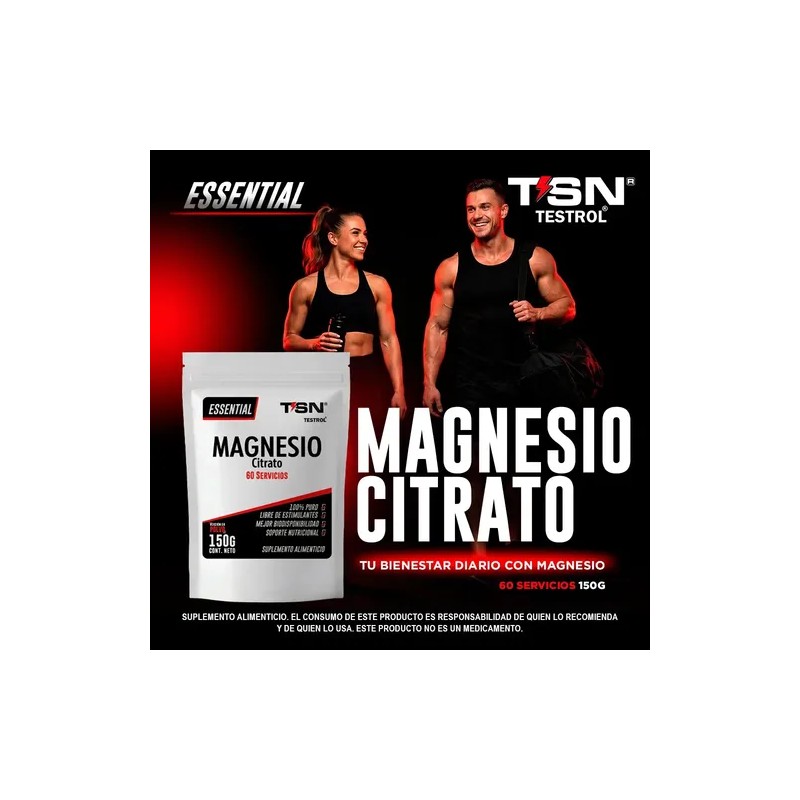 Magnesio Citrato Esencial Polvo Sabor Tsn 150