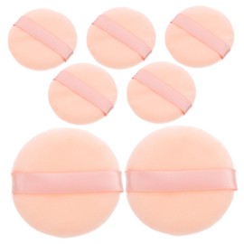 Beavorty 7pcs Non-latex puff Exfoliating Sponge cushion puff Cotton Round Makeup Puff makeup applicator sponge makeup sponge SPA Cleansing double sided Hydrophilic non-latex blush