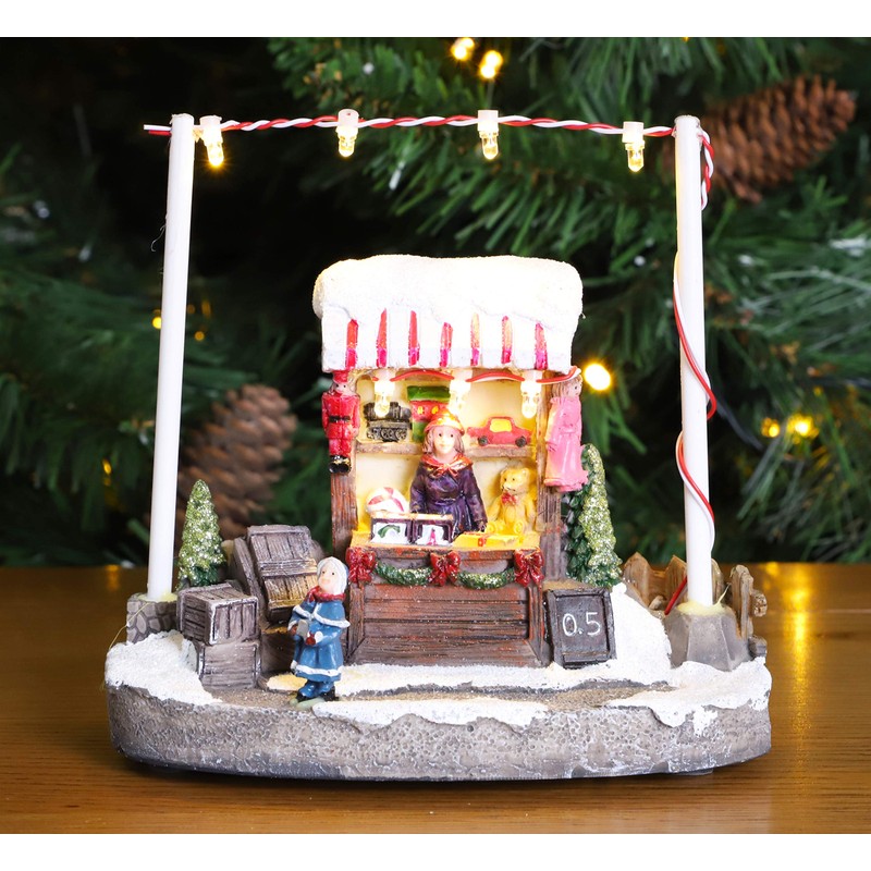 Christmas Concepts® 5"/ 13cm LED Light Up Christmas Market Scene