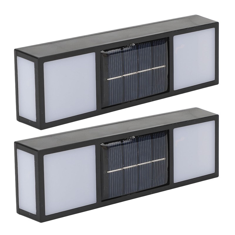 2 Sets Solar Wall Lamp IP65 Protection Grade Bidirectional Multifunctional