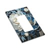 PPZCXWP White Blue Flower Peonies Single Decora Outlet Wall Plate