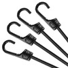 ZHOUBIN 24 Inch Black Bungee Cords with Hooks Heavy Duty,