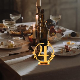 NOLITOY 10 PCS Table License Plate Table Arch Wedding Table Signs Wedding Place Tag Holder Gold Table Number Table Centerpiece Signs Freestanding Bar List Sign