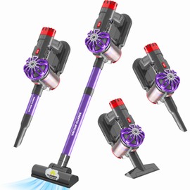 Kids Vacuum That Really Works, Pretend Play Cleaning Toy for Toddler, 3-in-1 Cordless Vacuum Interactive Toy for Children Age 3 4 5 6, Housekeeping Gift for Boys Girls Birthday