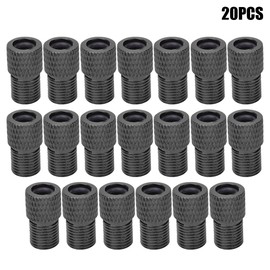 20 pcs Silicone Valve Adapter Valves Cap for Bike Bicycle Tire Dust Cover Road Bicycles Accessoriesblack