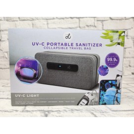 Vie Oli UV-C LED Light Portable Sanitizer Case Travel Bag, Desinfect Items, Gray