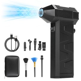 Electric Air Dust Collector -130000RPM Compressed Air Dust Collector,Continuously Variable Speed Jet Drying Blower, Suitable for Computer Keyboards, Outdoor, Automobiles, Homes (Black)