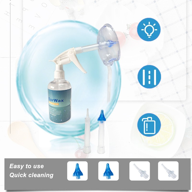 Ear Cleaning Kits 500ml Ear Washer Spray Bottle System with