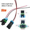 Set 2 Pins A/C Compressor Connector Wiring Harness Male +