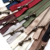 Y.K.K YKK Zipper with Beads, 3.9 inches (10 cm), Antique