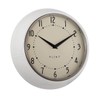 LS-LebenStil Vintage Metal Wall Clock Cream White 23 cm Kitchen