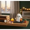 Cute Ghost Pumpkin Statue Halloween Decoration – Adorable Resin Figurine