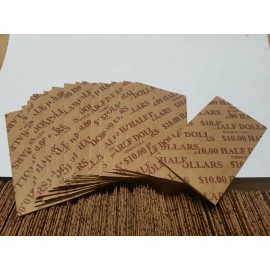 N.F. String & Son 100 Pack, Half Dollar, Pop-Open / Flat Paper Coin Wrappers. Tubes for Halves