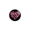 Pink Animal Tiger Print Heart Button Pin for Backpacks or