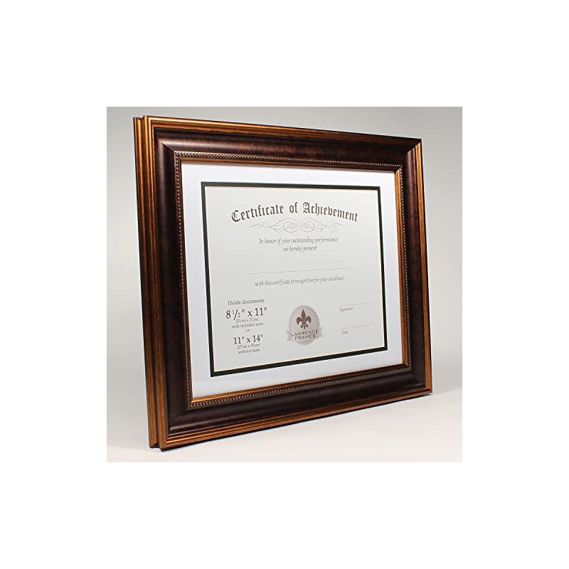 Lawrence Frames 11x14 Dual Use Bronze Beaded Document Frame