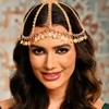 JAKAWIN Sequin Head Chain Jewelry Gold Egyptian Headpiece for Women