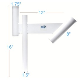 Dual Offset Fishing Teaser Dredge Rod Spreader Outrigger Boat Trolling Holders Pair