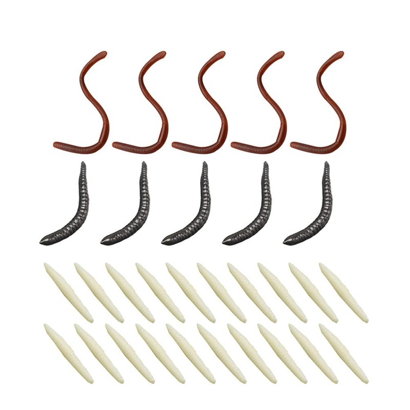 Worms 30pcs Earthworms Maggot Figure Joke Toys for Halloween Decorations