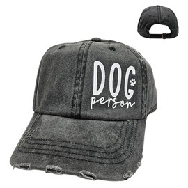 BHW Dog Mom Hats, Zero Woofs Given Baseball Hats, Dog Lover, Doodle mom, cat mom Hats. Pet Lover Hats for Women (Dog-Person, Black)