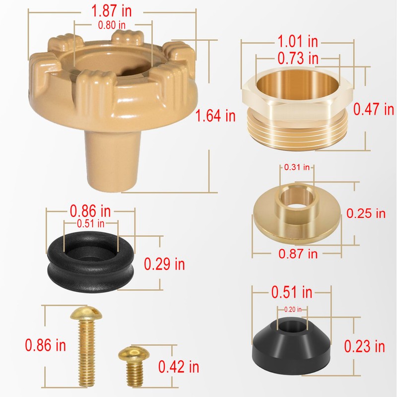 Bedalio RK-17MH Outside Faucet Repair Kit Metal Handle Compatible with
