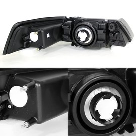 AKKON - For Ford Mustang OE Replacement Black Headlights Driver/Passenger Head Lamps