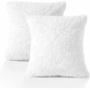 KYEDGC 2Pcs White Cushion Covers, Decorative Pillows for Bed, 45x45