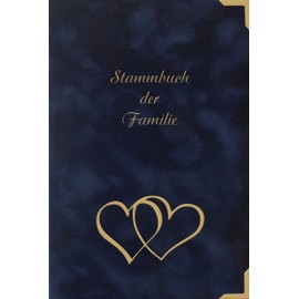 Berlin - Family Register for the Wedding Made of High-Quality Velour - Family Registry Book with Fillable Family Tree - Family Register Office - (14 x 21 cm) Smaller than Family Book A5