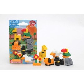 ブリスターパック おもしろ消しゴム ブロックどうぶつランド