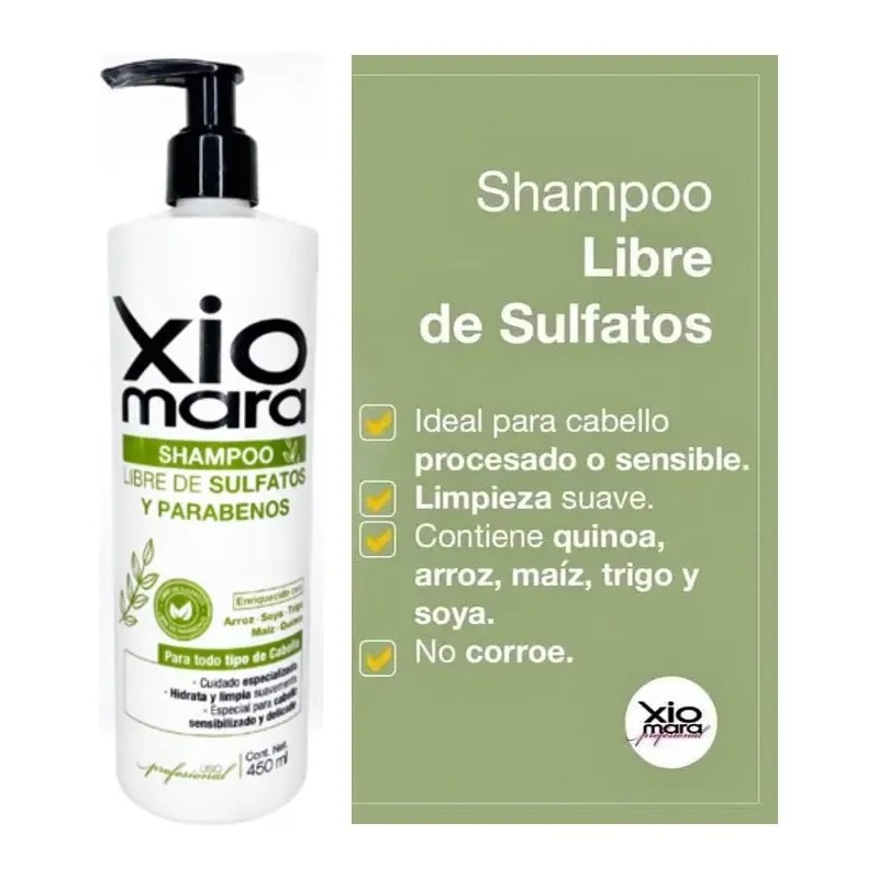 Shampoo Libre De Sulfatos Xiomara 450 Ml