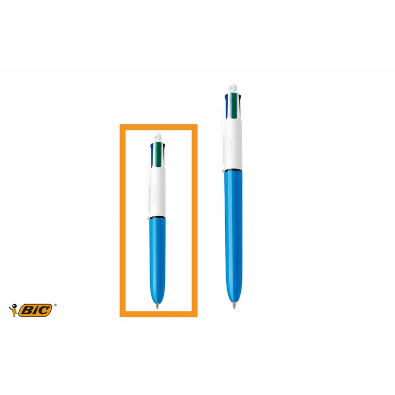 BIC 4 Colours Mini Ballpoint Pen 1 Pack, Classic