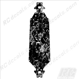 Arrma 1/7 BIG ROCK 6S 4X4 BLX Chassis Protector Decal #ARA7612  Grey Flames