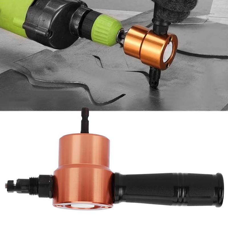 Joyzan Double Head Sheet Metal Cutter, 360 Degree Drill Attachment