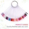 siyuwuro 150Pcs Nail Swatch Sticks With Ring Clear Nail Polish