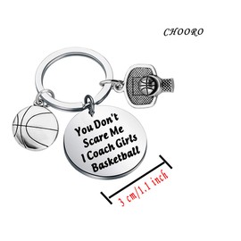 CHOORO Basketball Gift Basketball Mom Gift You Don’t Scare Me I Coach Girl Basketball Basketball Lover Jewelry (I coach girl basketball YP)