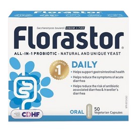 Florastor Daily All-in-1 250mg (CHOOSE SIZE), 20 Capsules
