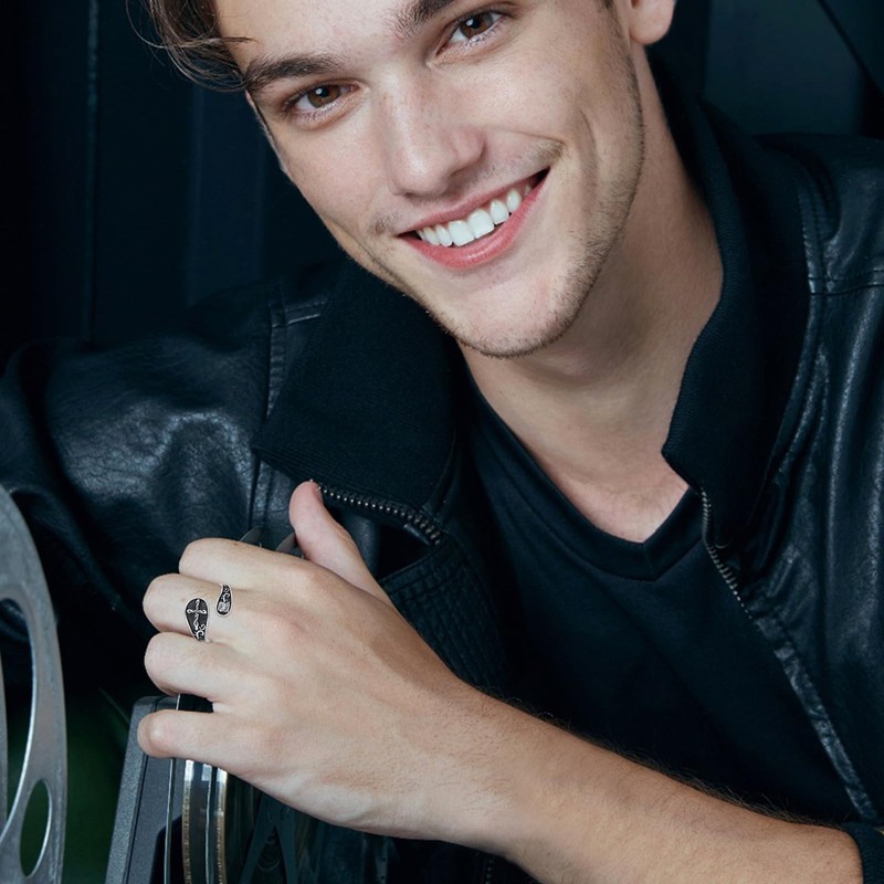 CUOKA MIRACLE Cross Ring 925 Sterling Silver Cross Faith Ring