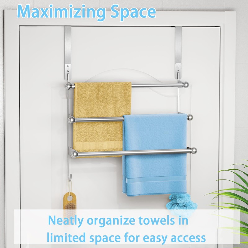 Over The Door Towel Rack,304 Stainless Steel Towel Rack with