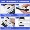 Hicarer 10 Pcs Din Rail Mount Clip 1.08 Inches Width