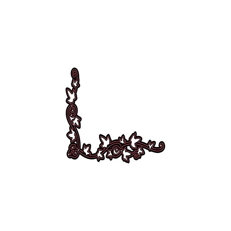 Darice 2014 26 Rose Vine Die, Metal, Black, 15 x