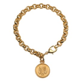 Manufactured in the USA - Janus 2-Sided Charm Bracelet, inspired by the Tourist bracelet. Part of ILANET Museum Collection