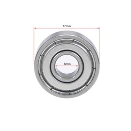 sourcing map S603ZZ S605ZZ Stainless Steel Ball Bearing S606ZZ S607ZZ S608ZZ S606ZZ (2 Quantity)