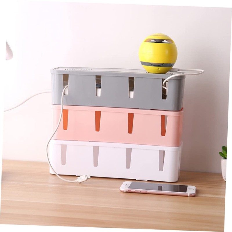 SHINEOFI Cable Box Organizer Strip Storage for Cord Management Efficiently
