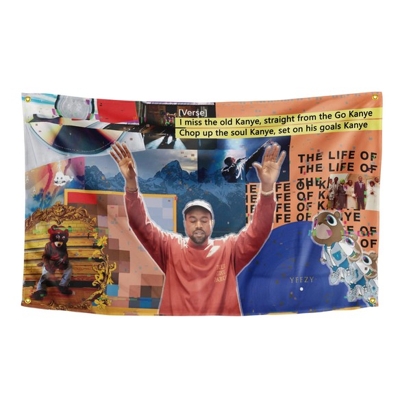 OOOYIY The Old Kanye Flag College Flags 3×5 Feet Funny