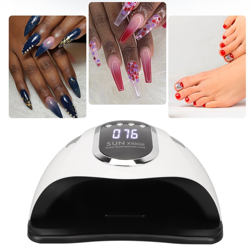 LED Nail Lamp 4 Timers Handheld with Removable Bottom Plate