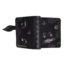 Shagwear Shadow Cat Small Black Zipper Wallet NEW IN STOCK