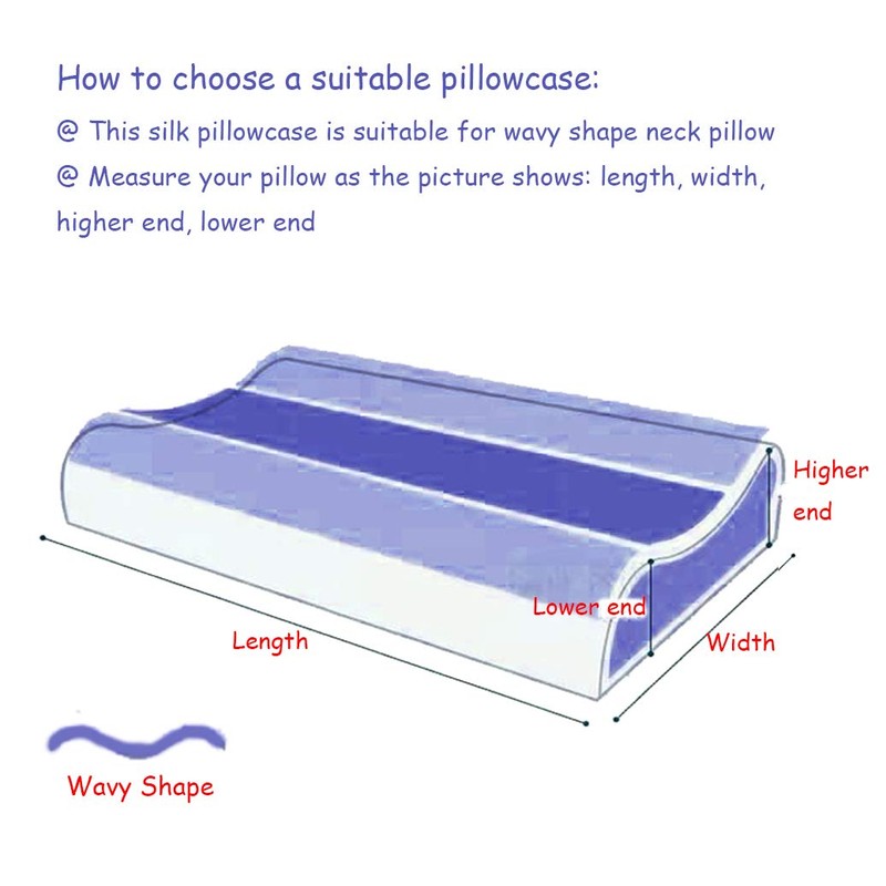 Cozysilk 100% Mulberry Silk Pillowcase for Memory Foam Pillow, Cervical