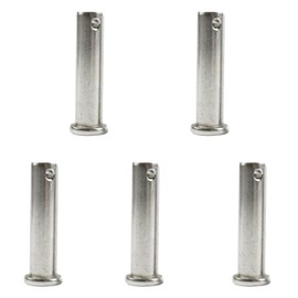 Aoktorkit 5Pcs Single Hole Clevis Pins 10mm x 50mm Stainless Steel Flat Head Pin T Shape Round Pin for Hitch Pin Lock Systems